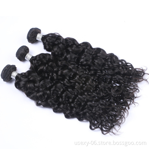 Hot selling 100% brazilian human hair wet and wavy hair weave 10 bundles natural water wave virgin hair extensions